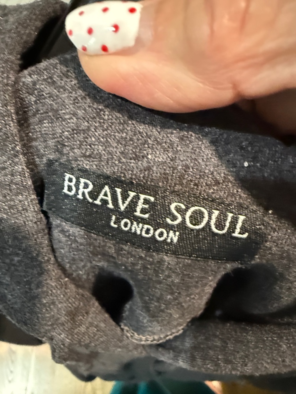 Brave Soul Hooded Pullover Sweatshirt - Charcoal Gray - Picture 2 of 5